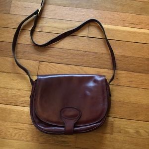 Vintage Abraham and Straus Burgundy leather bag